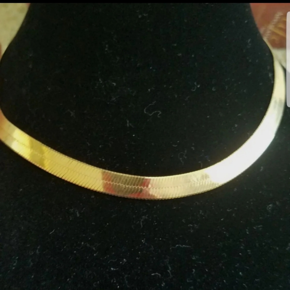 10k herringbone necklaces